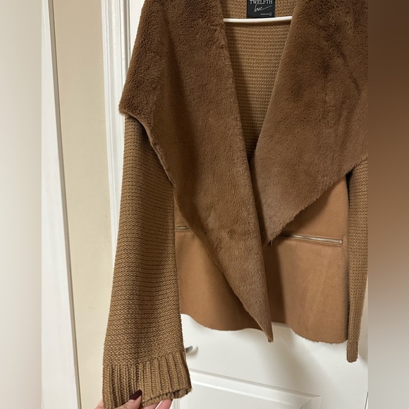 Twelfth Street by Cynthia Vincent Tan Faux Fur jacket - Picture 2 of 6